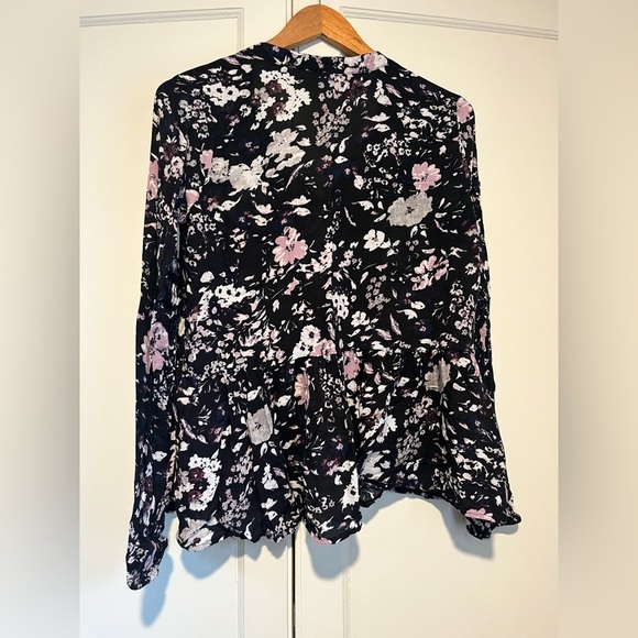 BP Peplum Floral Long Sleeve Blouse - Picture 2 of 3